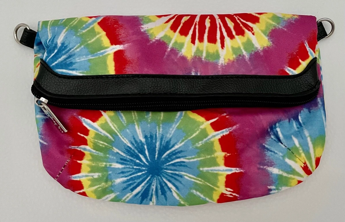 NWOT SYDNEY LOVE FOLD OVER CLUTCH BAG TRAVEL POUCH MAKEUP JEWELRY TIE DYE