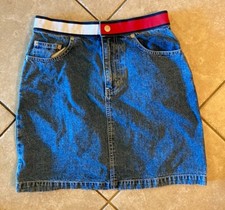 Tommy Hilfiger Jeans Denim Skirt Size 6 Pockets Women's Retro Vintage