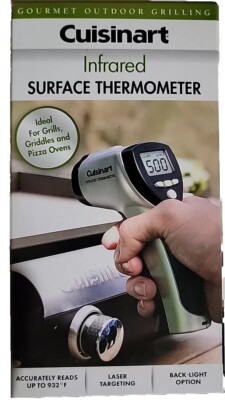 Cuisinart CSG-625 Infrared Surface Thermometer, Silver/Black LCD C/F Laser 