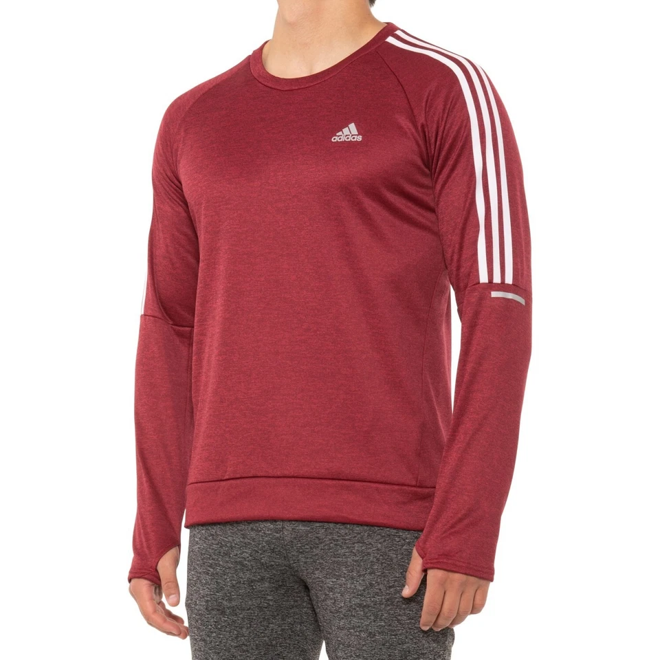 Adidas Para Hombre Sudadera Pullover Camisa Grande Roja Atlética Reflectante Climacálido Foto 2 de 4