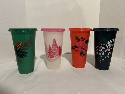 Starbucks Reusable Cold Cups with Lids 762111386045| eBay