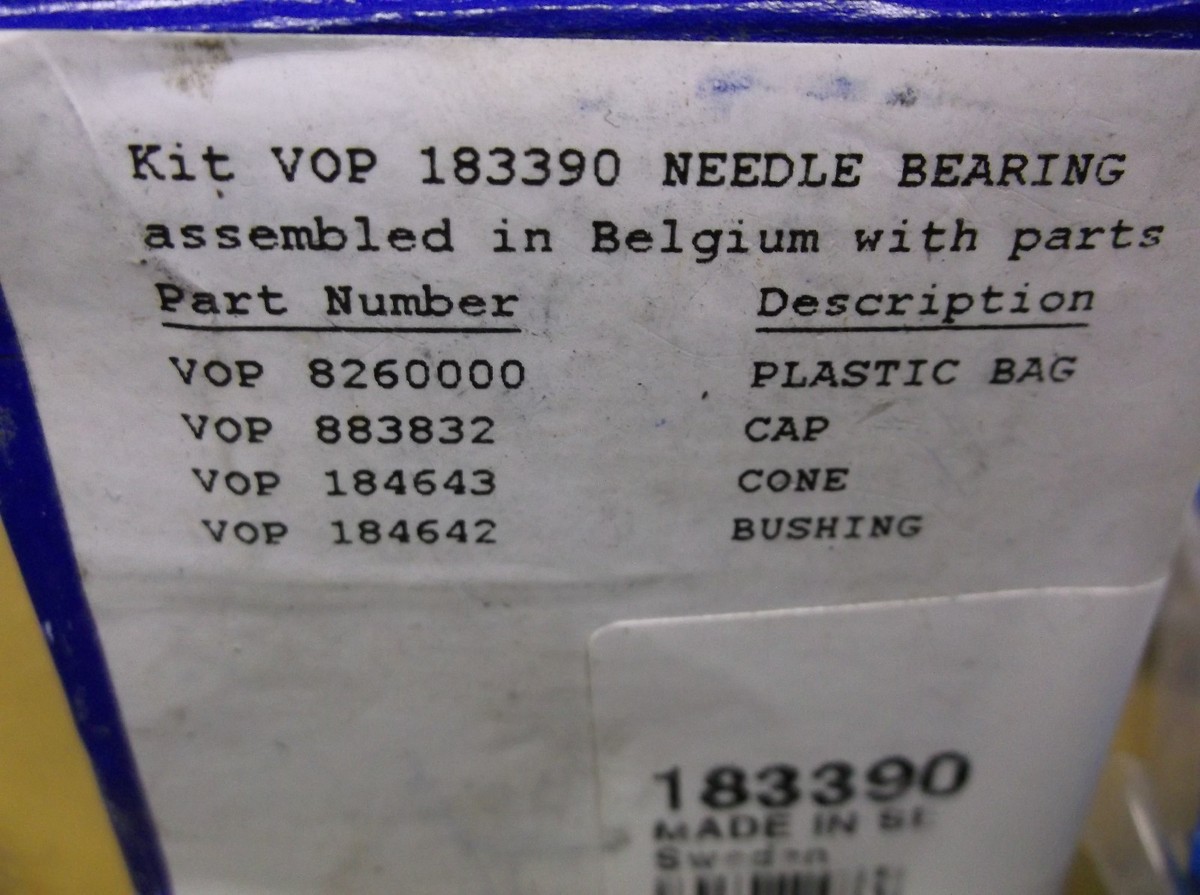 Volvo Penta Marine 183390 Needle Bearing Kit NOS LOCC4 | eBay