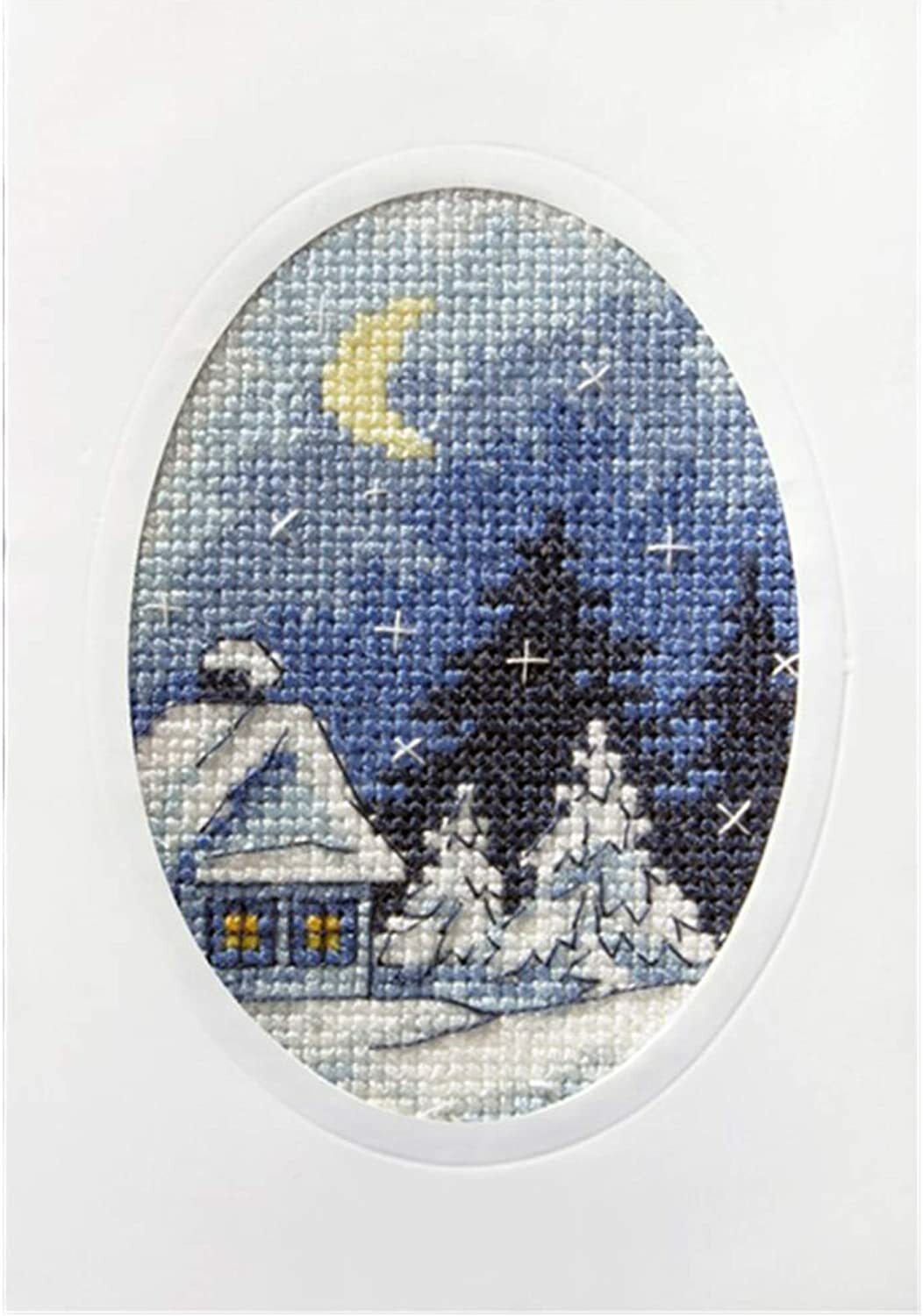 Orchidea Cross Stitch Kit - Christmas Card, Twilight Landscape 6150