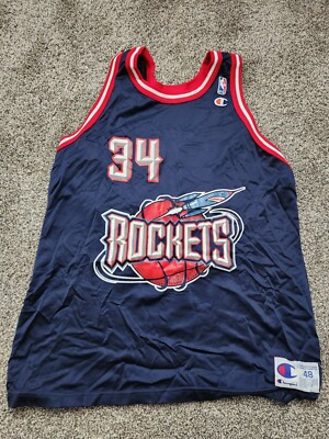 Hakeem Olajuwon #34 Houston Rockets Jersey Size 48 Adult