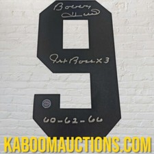 Bobby HULL Signed Chicago Blackhawks Art Ross 60-62-66 Jersey Number NO RESERVE