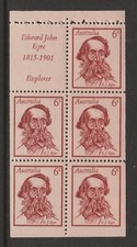 Australia 1970 Famous Australians booklet pane SG 482a Mnh