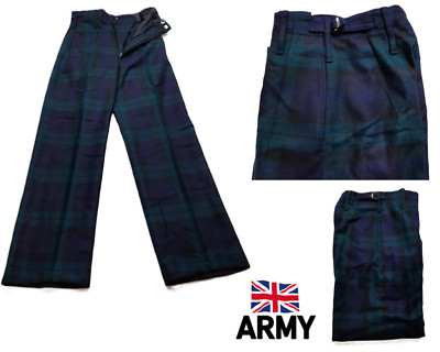 Schwarze Watch Trews Scottish Tartan Hose altes Muster 75/72/88 cm