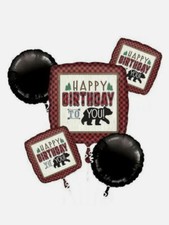 Happy Birthday 5 Foil Balloons Party Decorations 1 Jumbo 4 Regular NEW