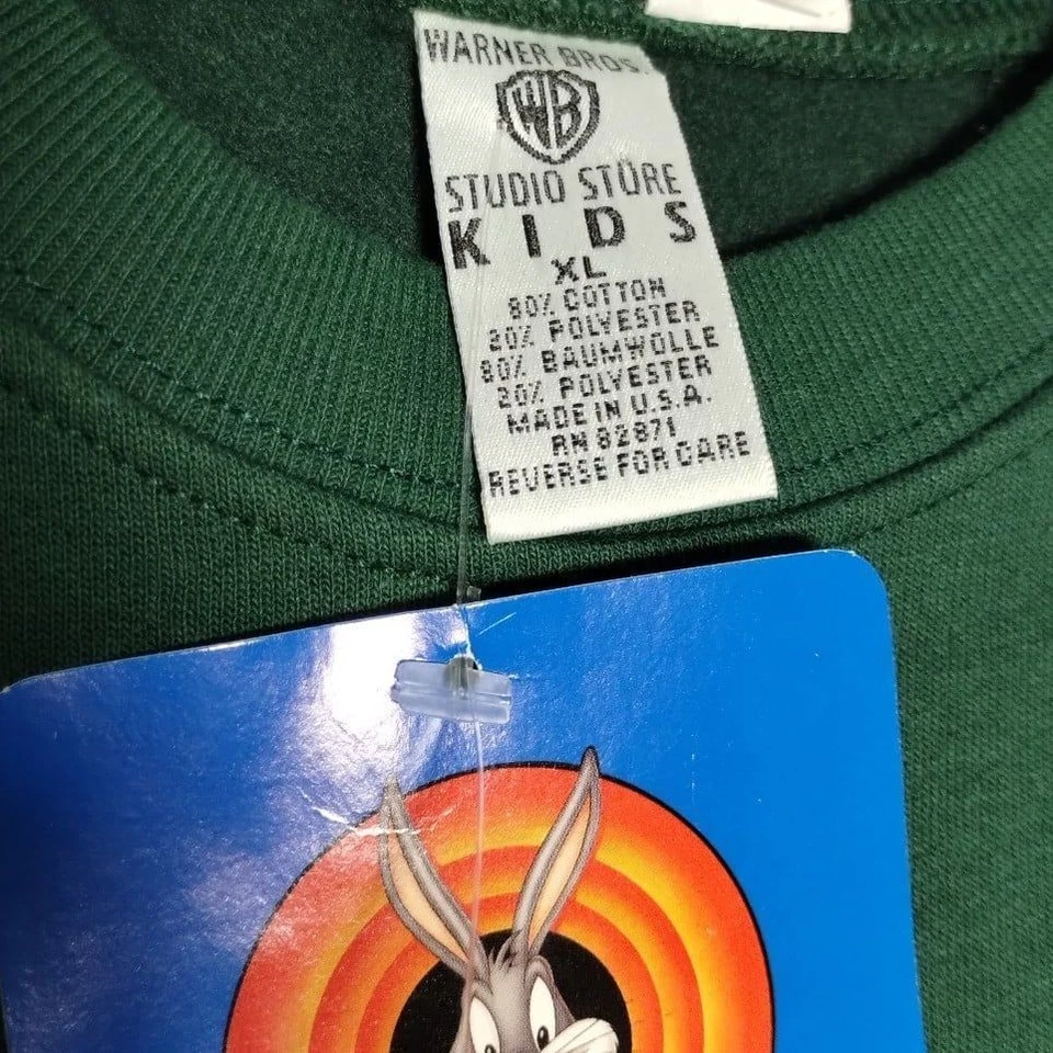 NUEVO CON ETIQUETAS Sudadera Vintage 2001 Tweety Bird Looney Tunes Cuello Redondo Niños Jóvenes XL Foto 3 de 4