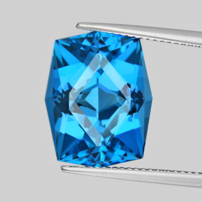 16.12Cts Marvelous Natural London Blue Topaz Cushion Precision Cut Loose Gem