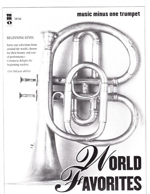 アート・デザイン・音楽 Music Minus One Trumpet-Beginning Level Music Book: Music Minus One Trumpet, World Favorites, Beginner