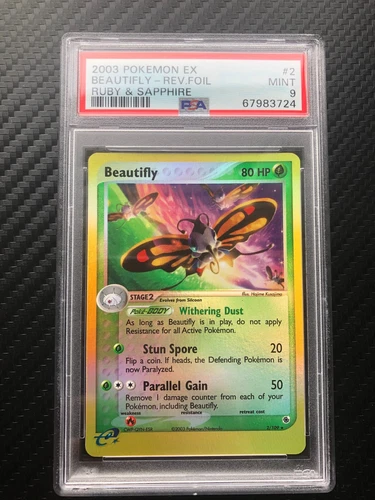 Pokemon Beautifly Reverse Holo Ex Ruby and Sapphire 2/109 PSA 9 MINT