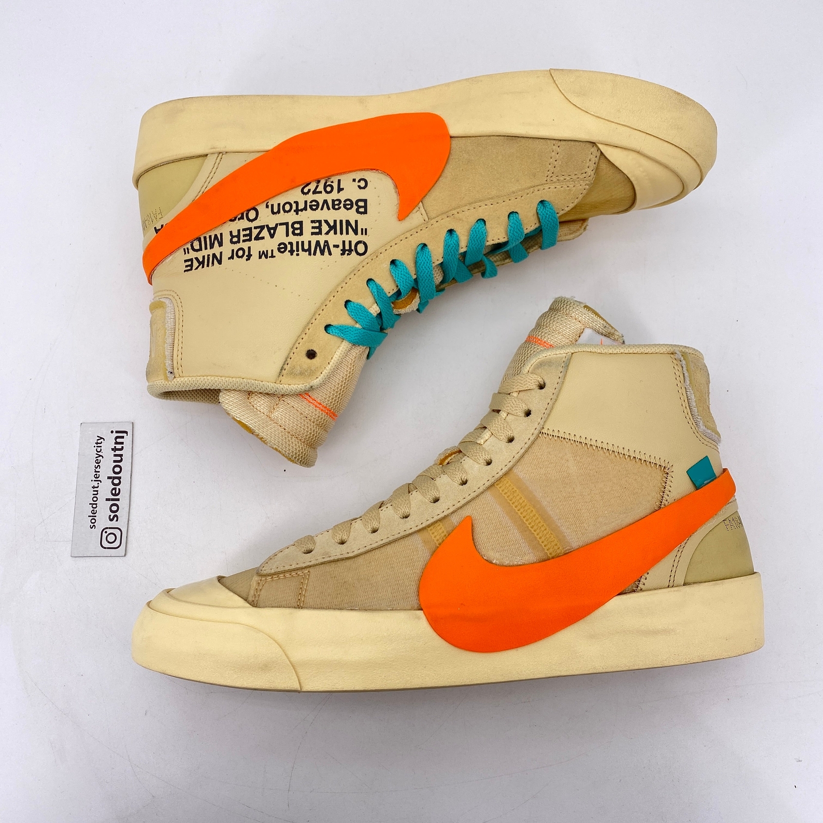 OFF WHITE X NIKE Nike Blazer Mid "ALL HALLOWS EVE" 2019 Taglia 9 aa3832 700 (1 3259)