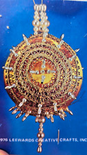 LeeWards GOLD BRILLIANCE Vintage Sequin Bead Christmas Ornament Craft Kit NOS