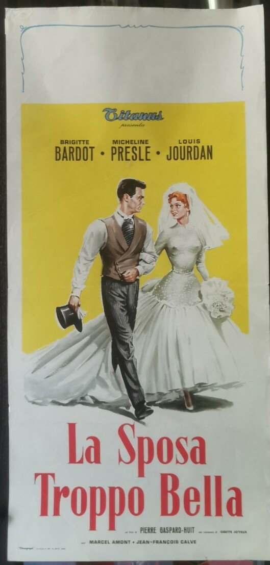 Locandina originale film La sposa troppo bella (1956) - Regia di Pierre Gaspard-Huit