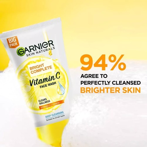 Garnier Skin Naturals Bright Complete Vitamin C Face Wash, Vitamin C Face Wash - Picture 4 of 6