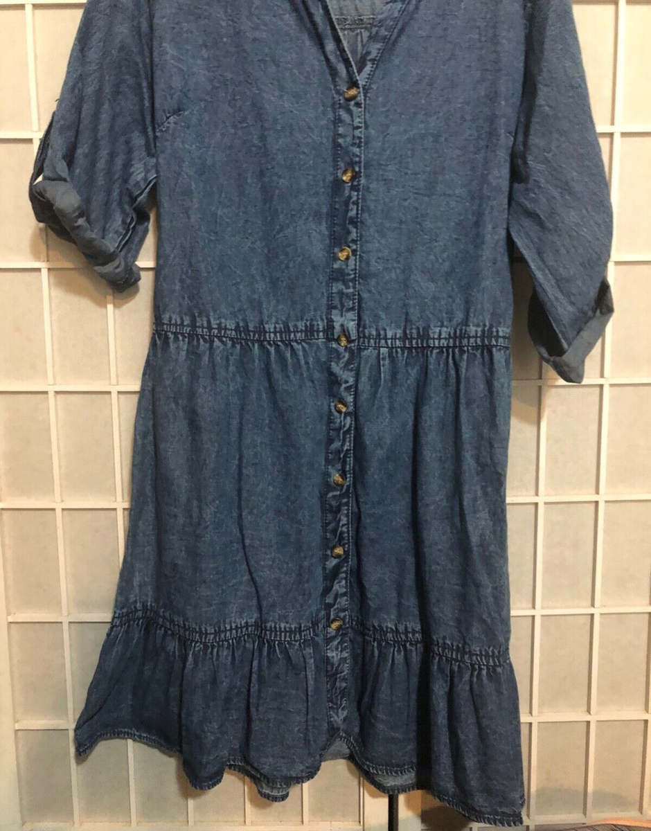 Speed Control New York Women's Size M Blue Denim Dress