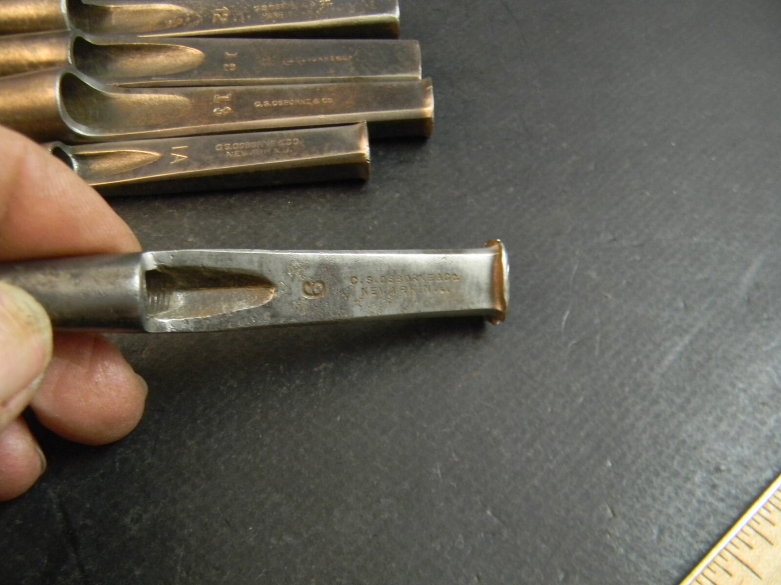 Lot 5 Vintage C.S. Osborne Leather Workers Hole Punches, Cobbler Tools eBay