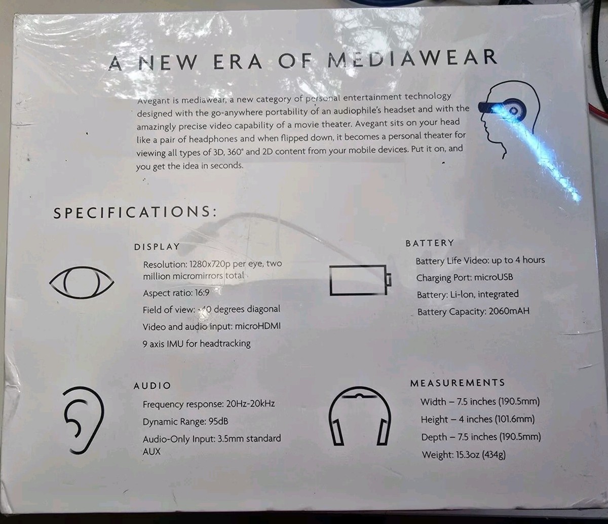 Avegant Glyph AG101 アバガント・グリフ マウントディスプレイ Avegant Glyph AG101 VR Headset for sale online | eBay