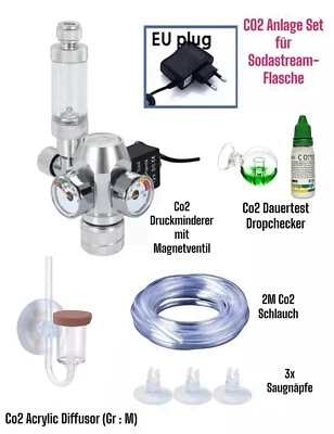 MARKENLOS ZRDR Top Aquarium CO2 Anlage Set für Sodastream-Flasche Druckminderer Diffusor