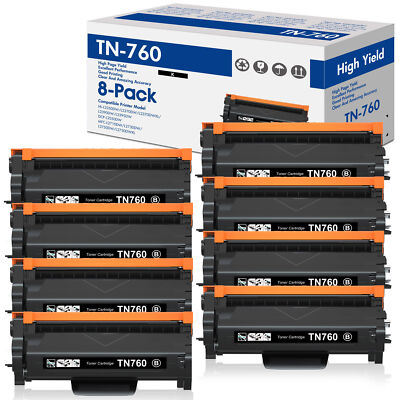 8PK TN760 TN730 Toner Compatible for Brother HL-L2395DW MFC-L2710DW DCP-L2550DW