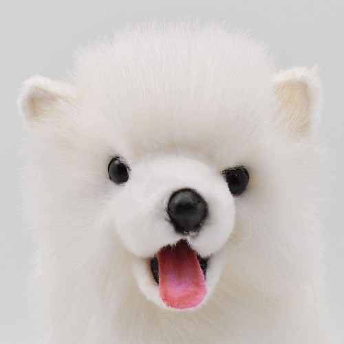 Hansa Samoyed Ken Plush Toy Doll White Animal Dog 190433 Japan - Picture 3 of 13