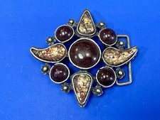 Mixed Material Plastic  Making Up Star Pattern Silver Tone Belt Buckle