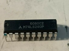 MITSUBISHI IC M74LS240P - Driver/Buffer Device Dual 4-Bit - DIP-20.