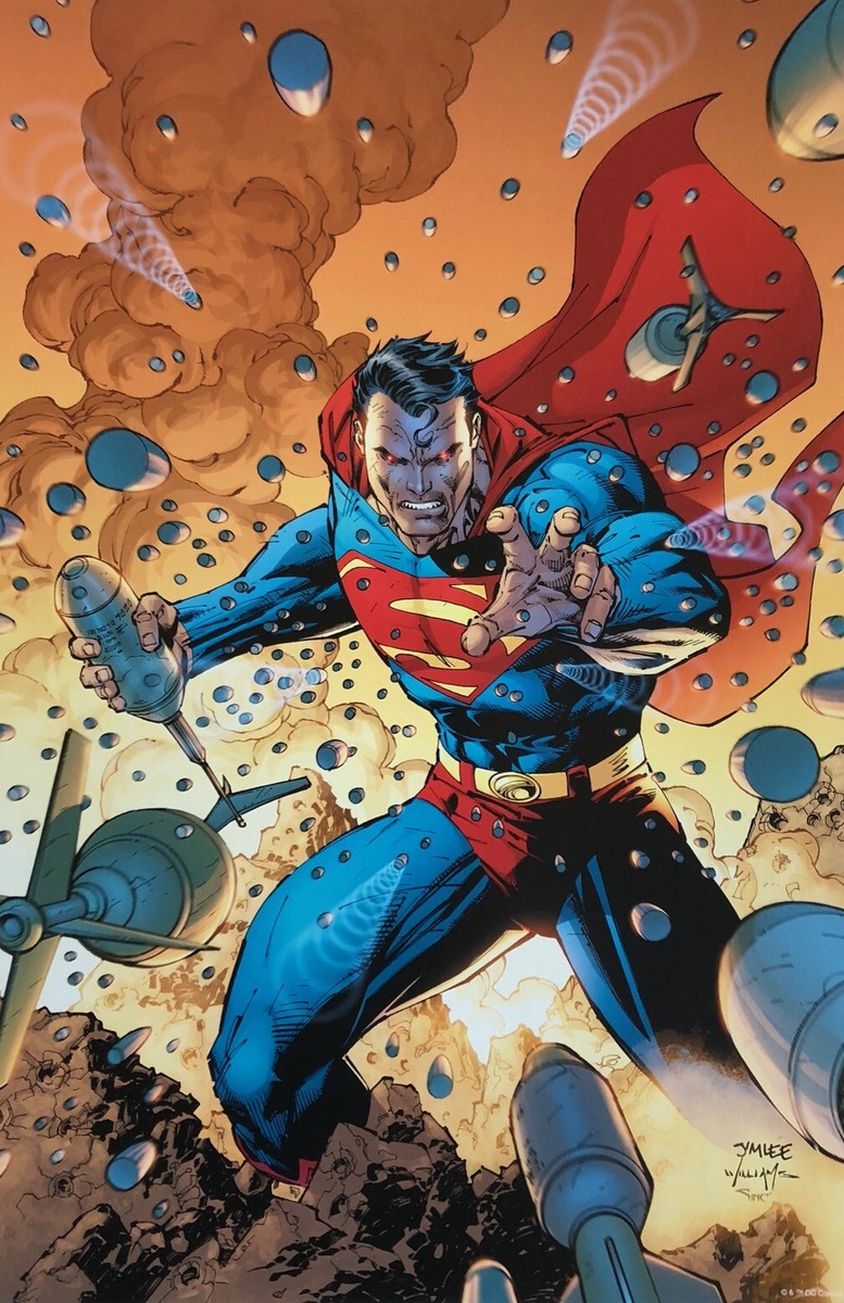 JIM LEE rare SUPERMAN fine art print COVER Portfolio Plate 12 x 16