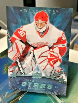 CHRIS OSGOOD #13/50 STARS #180 BLUE UD ARTIFACTS 2008 DETROIT RED WINGS