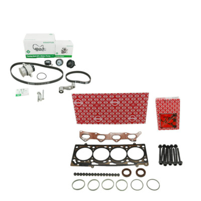 Gasket Set for ZK + Bolt Timing Belt Kit for VW 1.6 16V 057.220 332.860 036103383
