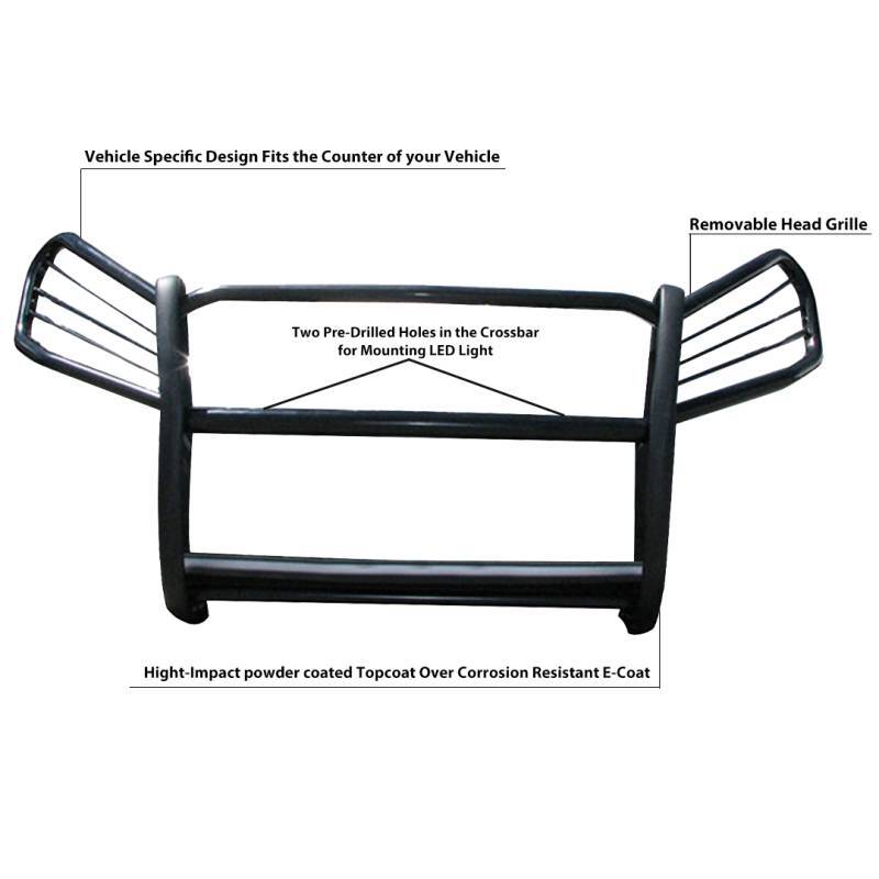Grille+Guard+BLACK+HORSE+OFF+ROAD+17A093902MA+fits+0607+Toyota+RAV4