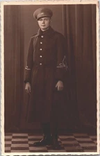 Military World War 2 Army Militair Portrait Soldier Portrait RPPC B106