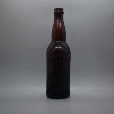 JF Wiessner & Sons Brewing Amber Pictorial Beer 9.75'' Bottle Baltimore MD
