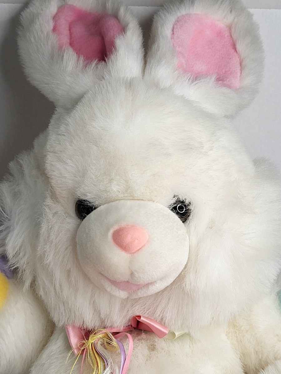 Vtg TB Trading Hoppy Hopster Easter Bunny Rabbit Plush Rainbow