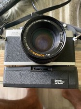 Minolta XG A With Electronic Winder Rollie 50 MM Lens Untested Parts/Repair