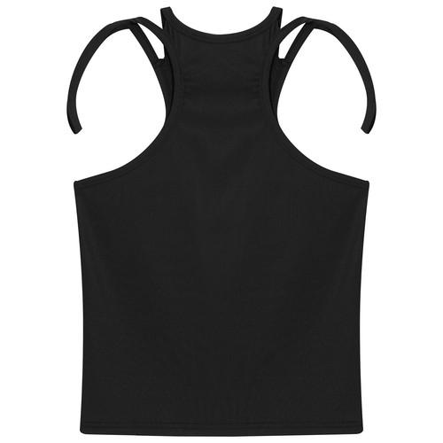 Camiseta recortada para hombres Casual Hollow Out Solid Color Round Neck Slim Fit Tops - Imagen 10 de 41