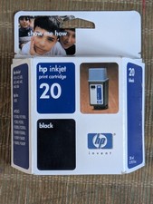 Genuine HP 20 Black Ink Cartridge Brand New Unopened