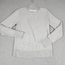 Tek Gear Sweatshirt Women Small Gray Ultrasoft Fleece Thumbhole Sleeve Crew Neck