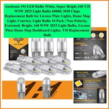 194 Led Bulbs White Super Bright 168 T10 W5w 2825 Light Bulbs 6000k 3030 Chi...