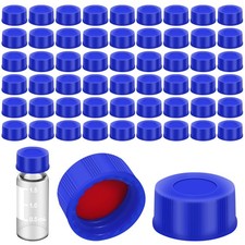 Blue Solid Polypropylene Cap 100 Pack for 9-425 HPLC Autosampler Vials