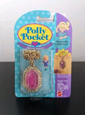 Polly Pocket Vintage 1994 Pretty Polly Necklace NEW ON CARD