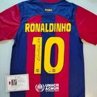 Ronaldinho Signed Autographed FC Barcelona Soccer Jersey With COA