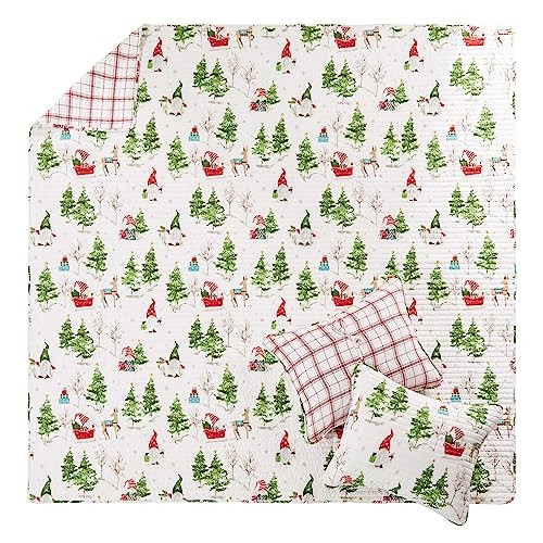 Merry & Bright Collection - Set trapunta Gnome Forest - King King/Cal King - Foto 6 di 6