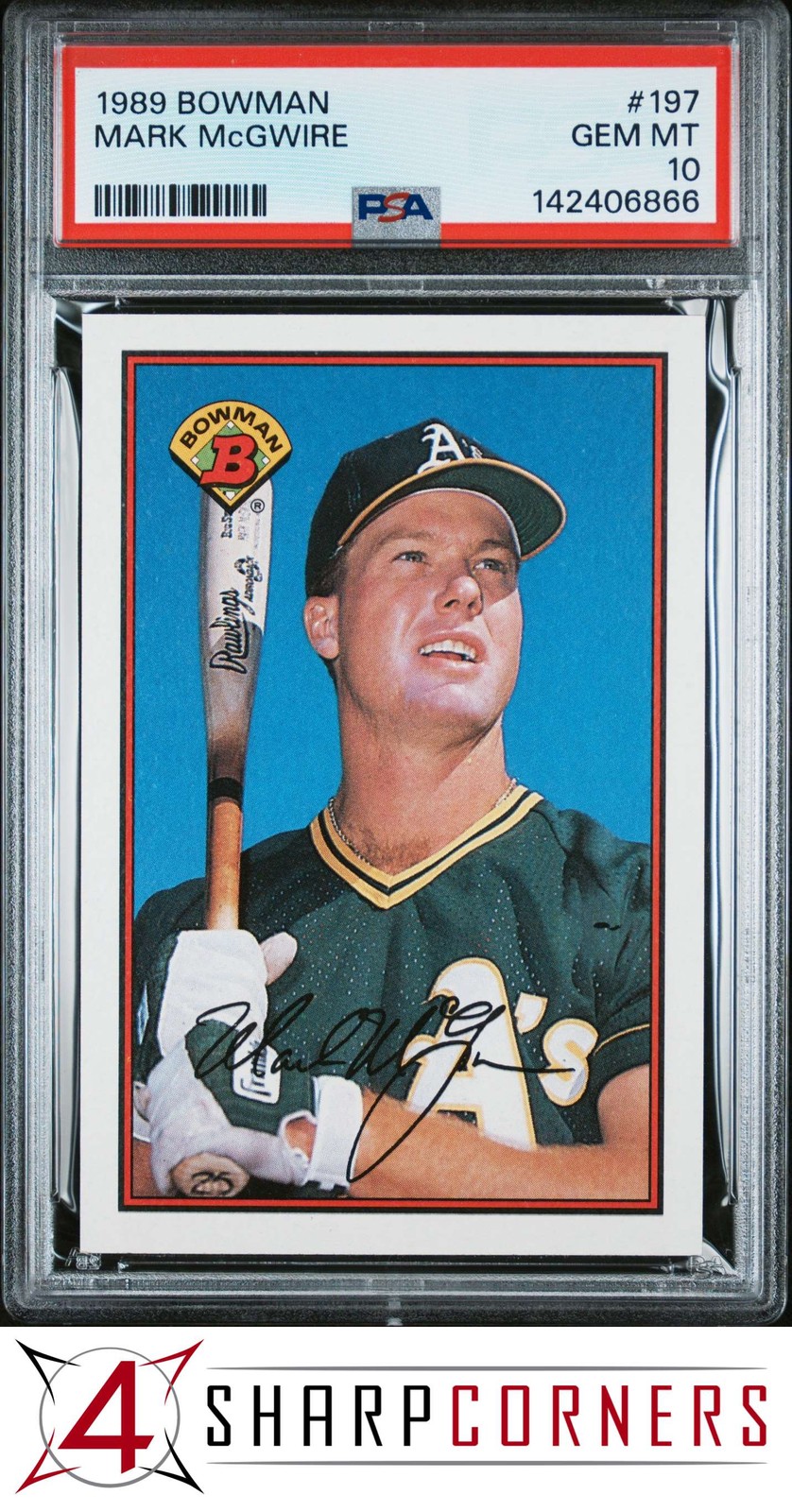 1989 BOWMAN #197 MARK McGWIRE ATHLETICS PSA 10