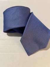 Cremieux Signature Collection Handmade Silk Necktie Tie Light Blue Geometric