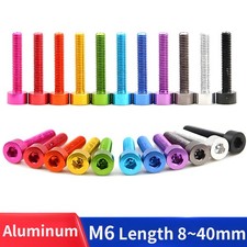 M6 Aluminum Alloy Allen Bolt Diy Socket Cap Screws Hex Head Anodised Coloured