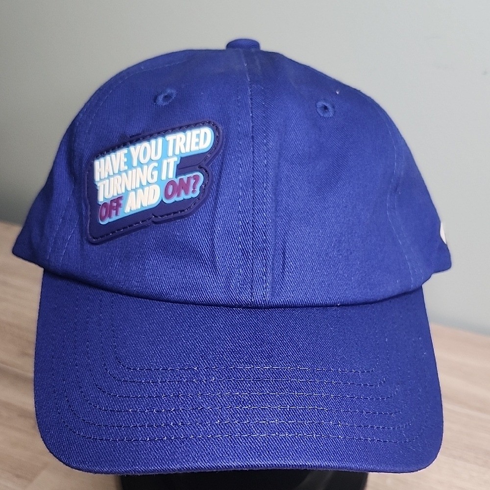 Blue Baseball Cap with Fun Patch - image 1