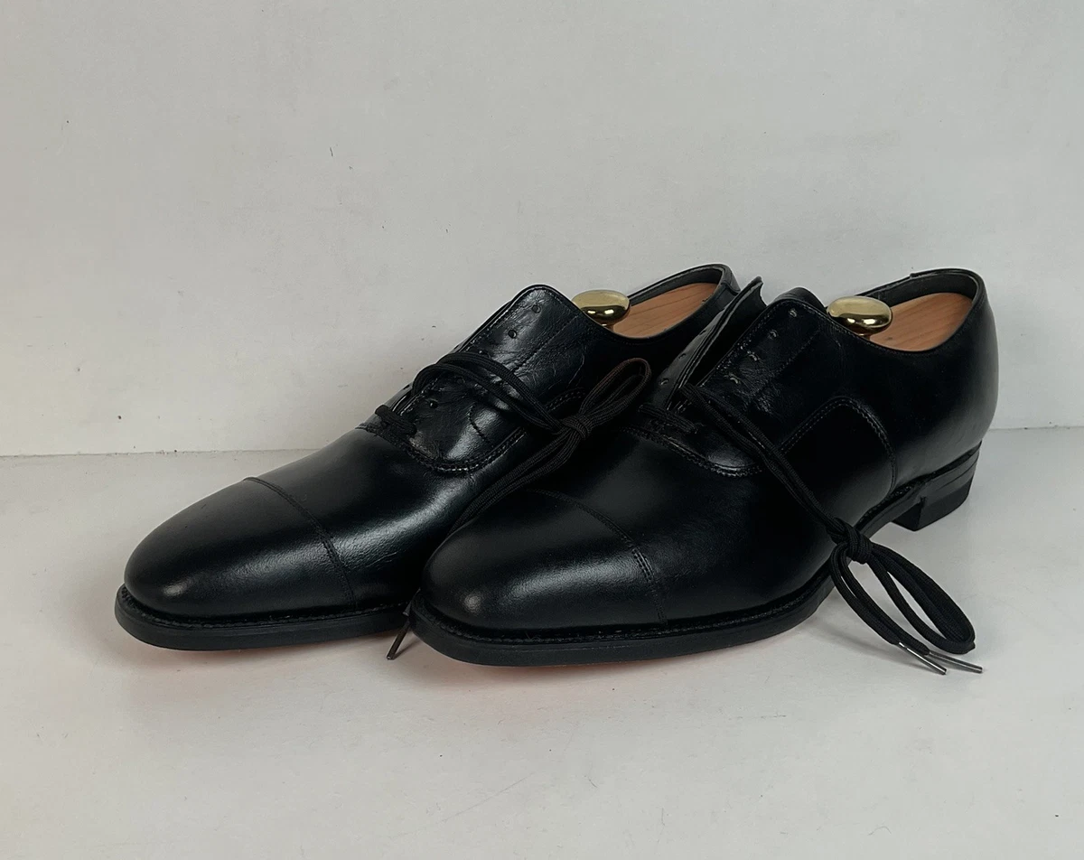VTG 70’s HandMade In USA Men\'s Black Leather Dress Loafer 10 D PRESIDENTIAL STEP Men main image 2