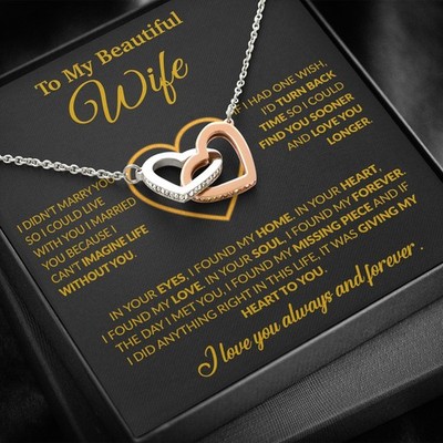 To My Wife Necklace, Wife Gift from Husband, Christmas Gift
